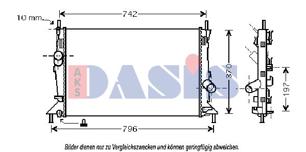 AKS DASIS Radiators, Motora dzesēšanas sistēma 090027N